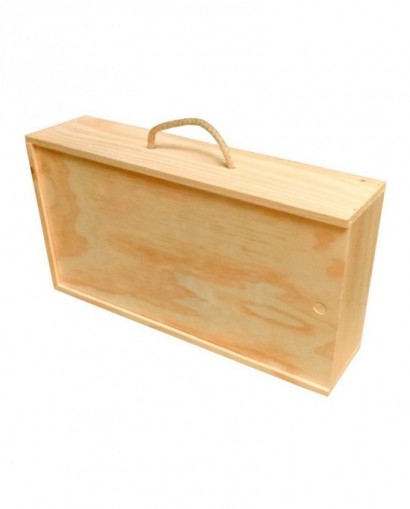 Caja de madera con tapa...